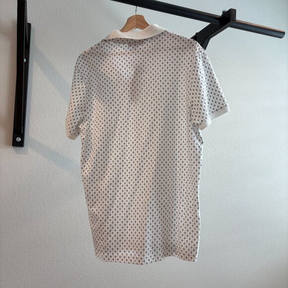 Men's Guess Black and White Large Polo Shirt - Picture 5 of 5